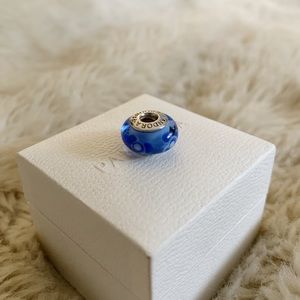 Pandora blue glass charm